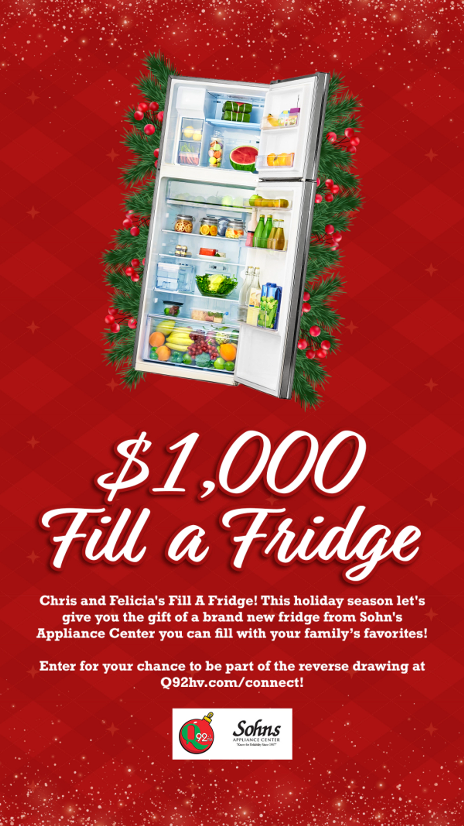 $1,000 Fill a Fridge