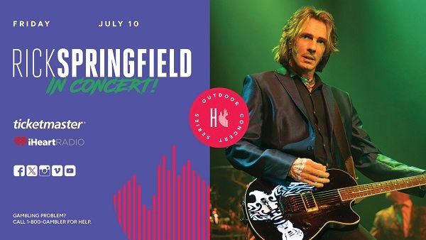 Register to win Rick Springfield Tickets for Hollywood Casino Penn Heroes Stage!