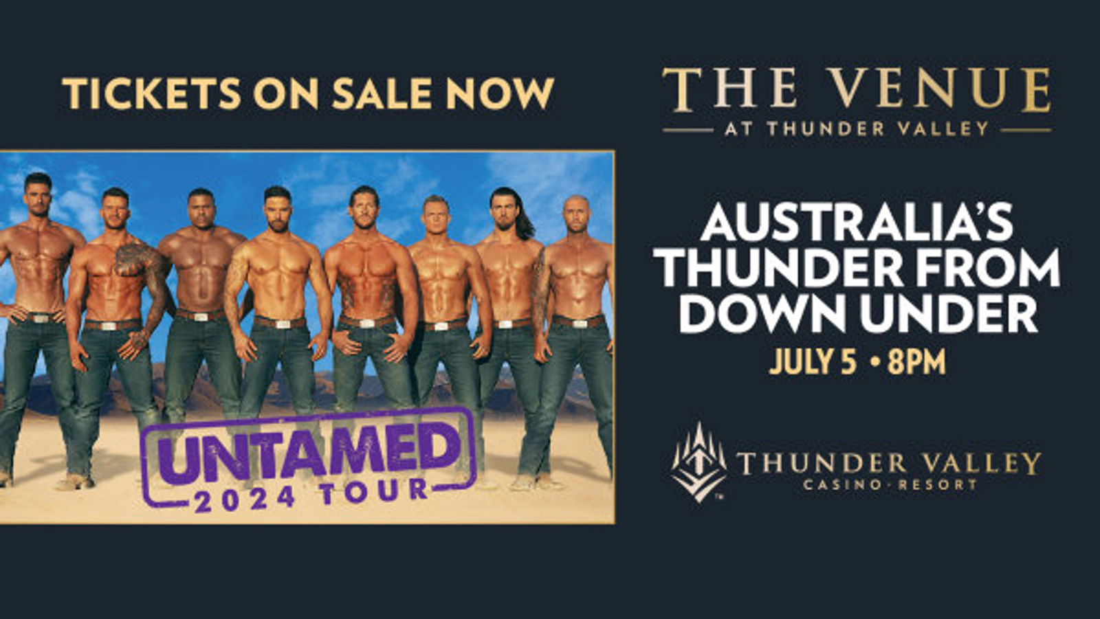 Win Tickets To See Thunder From Down Under July 5th At Thunder Valley!