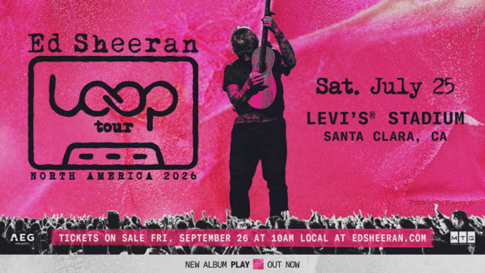 Enter To Win Tickets To See Ed Sheeran Coming July 25, 2026 At Levi's Stadium!