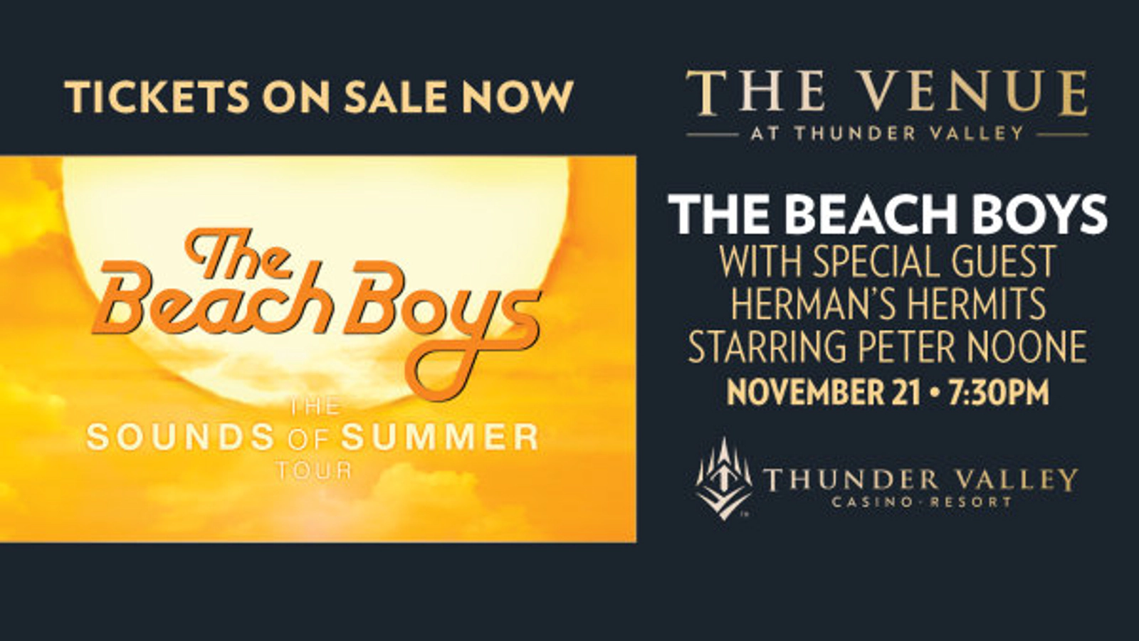 Enter To Win Tickets To See The Beach Boys Coming On November 21 At The Venue At Thunder Valley!