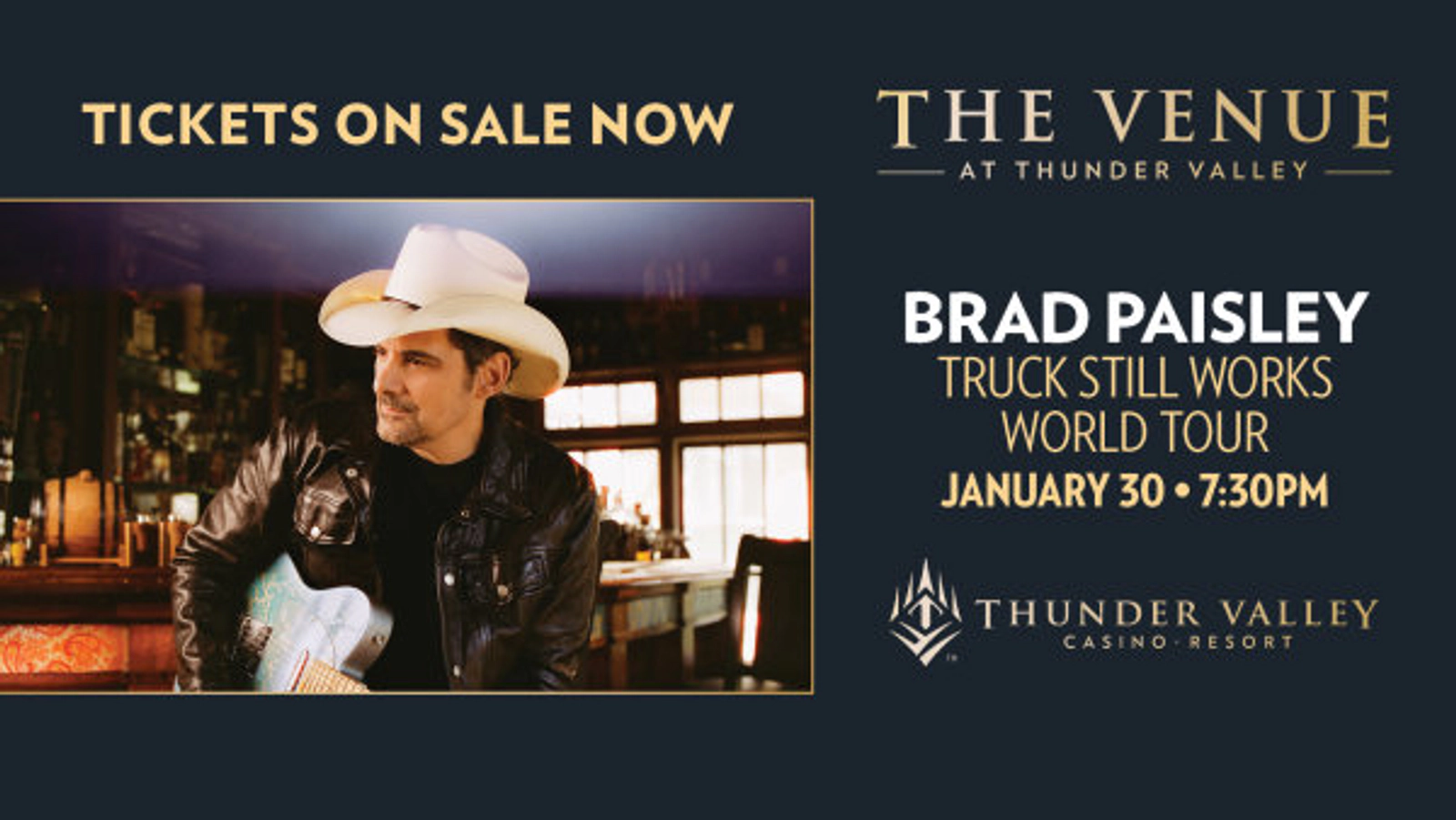 Enter For A Chance To Win Tickets To See Brad Paisley Coming January 30 At Thunder Valley!