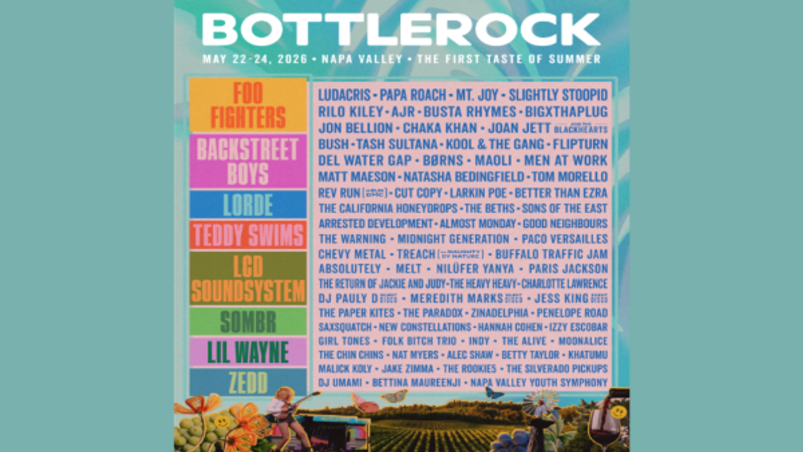 Enter To Win Weekend Passes For The 2026 Bottle Rock Festival In Napa!