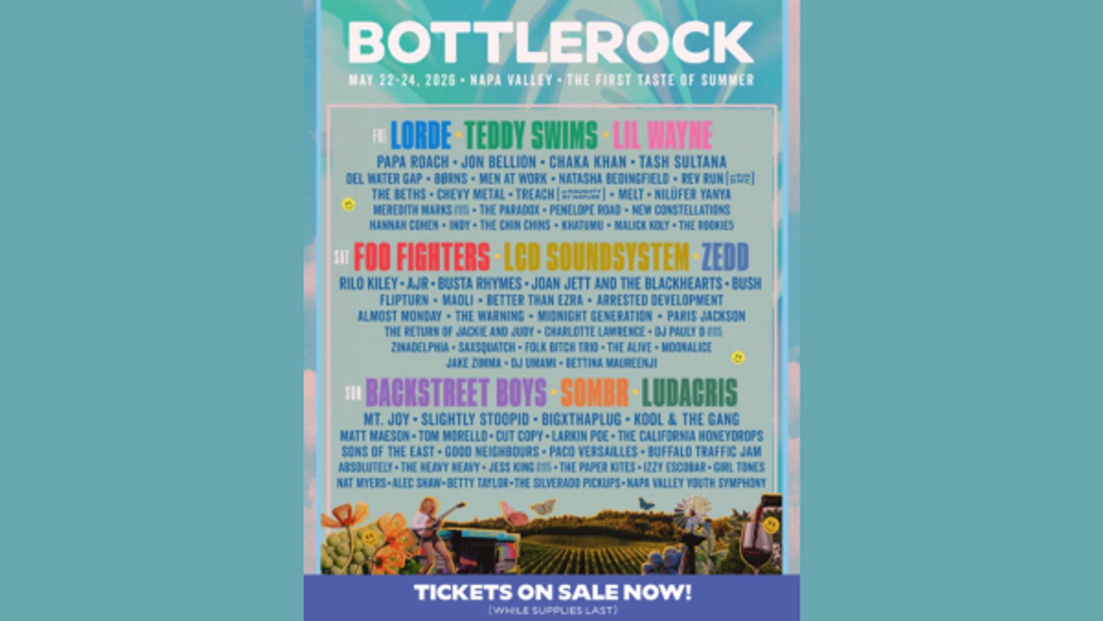 Enter To Win Weekend Passes For The 2026 Bottle Rock Festival In Napa!