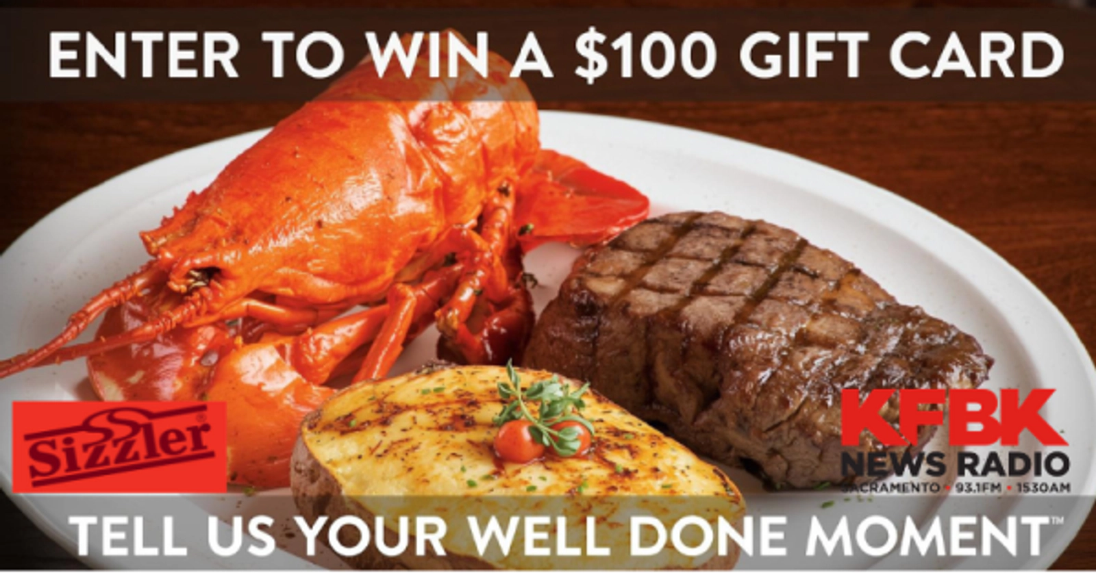 Enter To Win A $100 Gift Card For Sizzler!