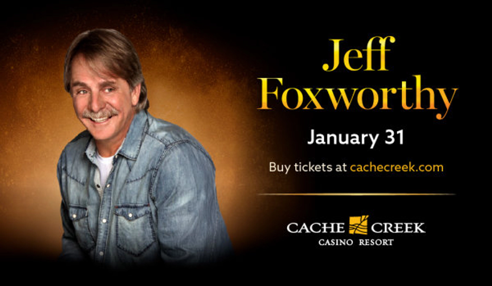 Enter To Win Tickets To See Jeff Foxworthy + A Room For The Night At Cache Creek!