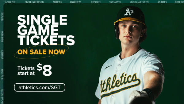 Enter For A Chance To Win Tickets For An A's Game At Sutter Health Park!