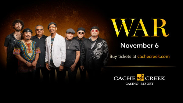 Enter For A Chance To Win Tickets To See War + A 1-Night Stay At Cache Creek Resort On November 6th!