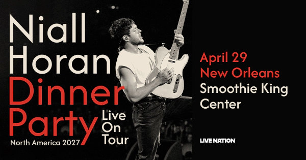 Win a pair of tickets to see Niall Horan at the Smoothie King Center in New Orleans 4/29/27