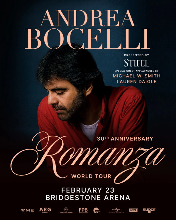 Win tickets to see Andrea Bocelli!