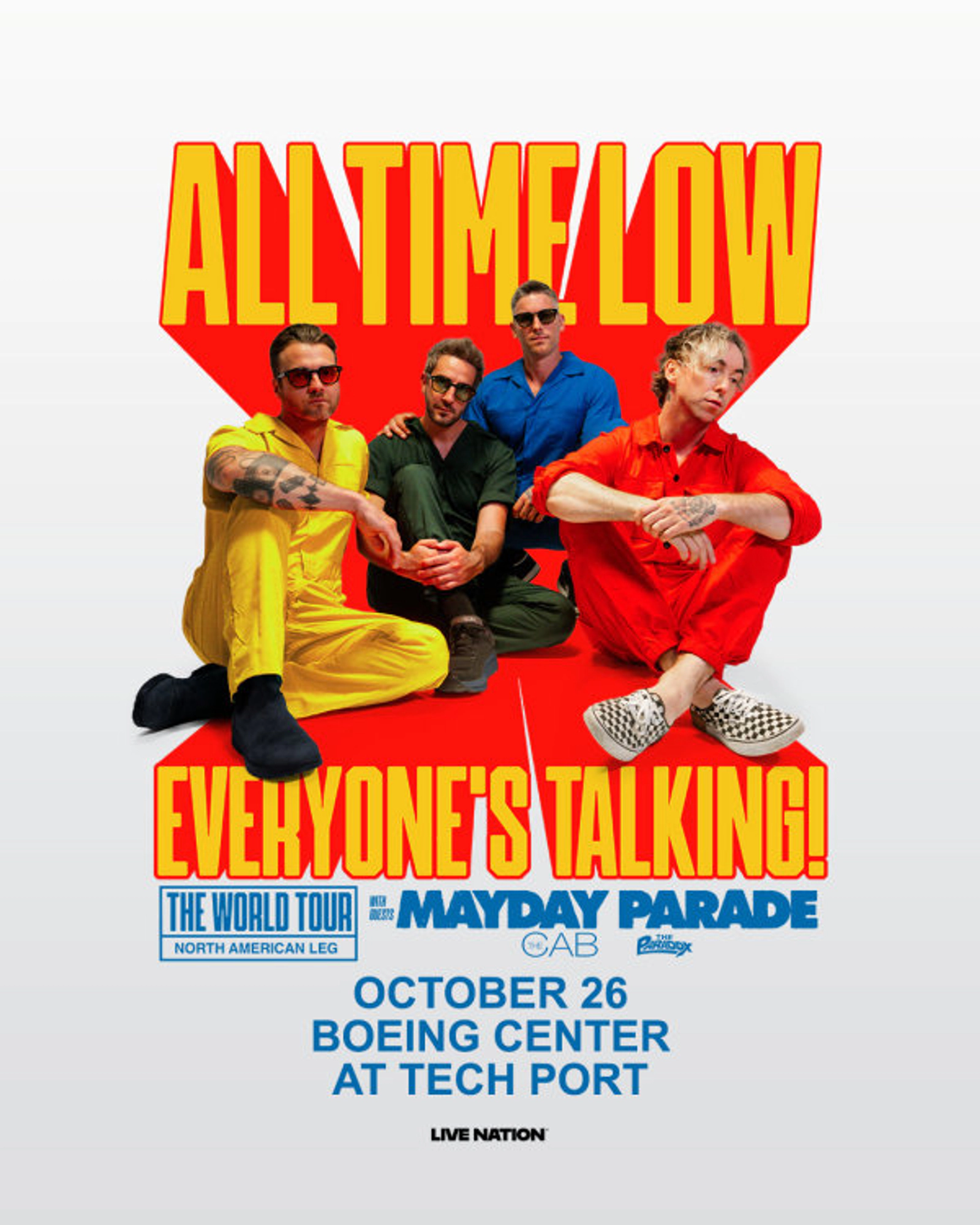 ALL TIME LOW – Everyone’s Talking! Tour with special guests Mayday Parade, The Cab, and The Paradox