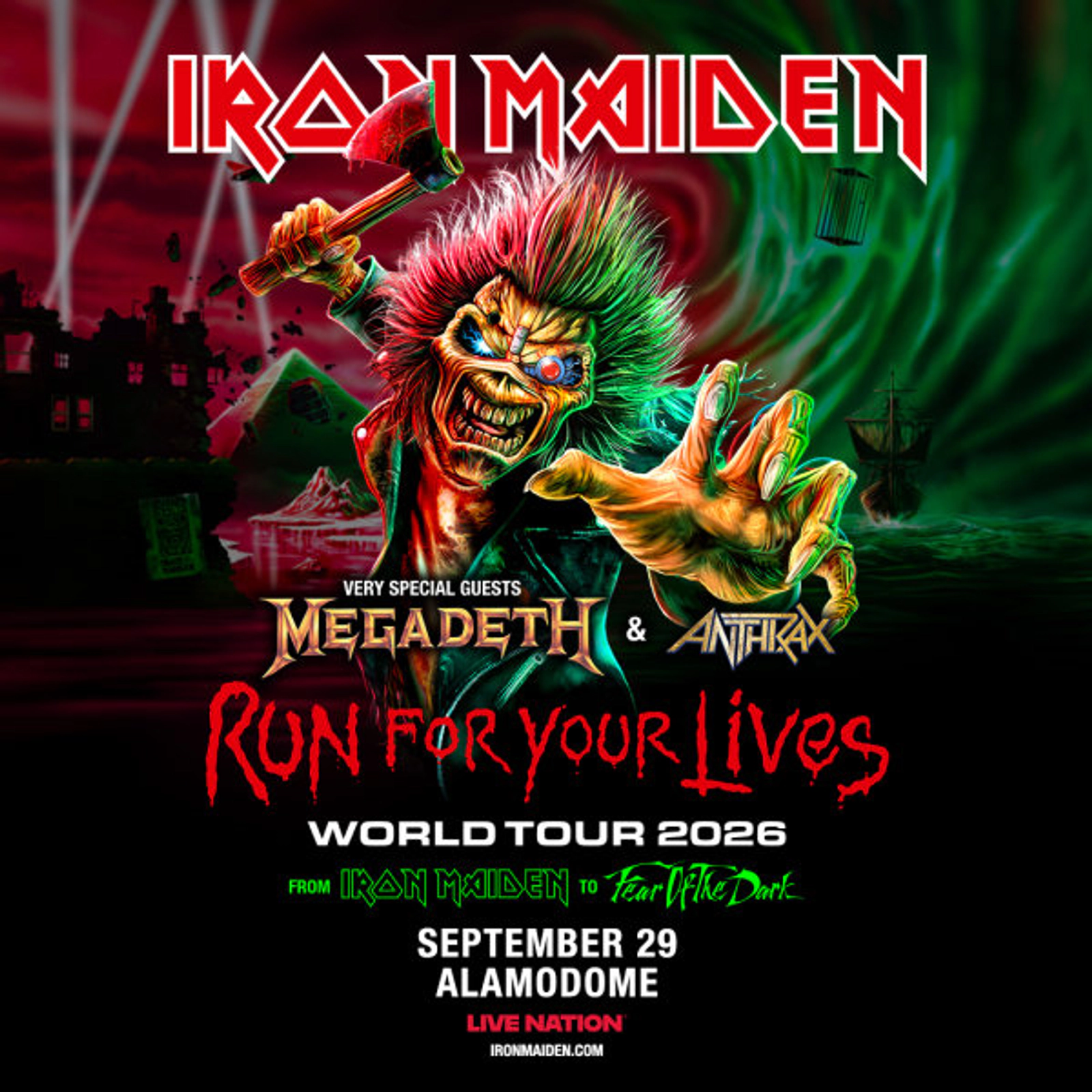 Iron Maiden with Special Guests Megadeth and Anthrax