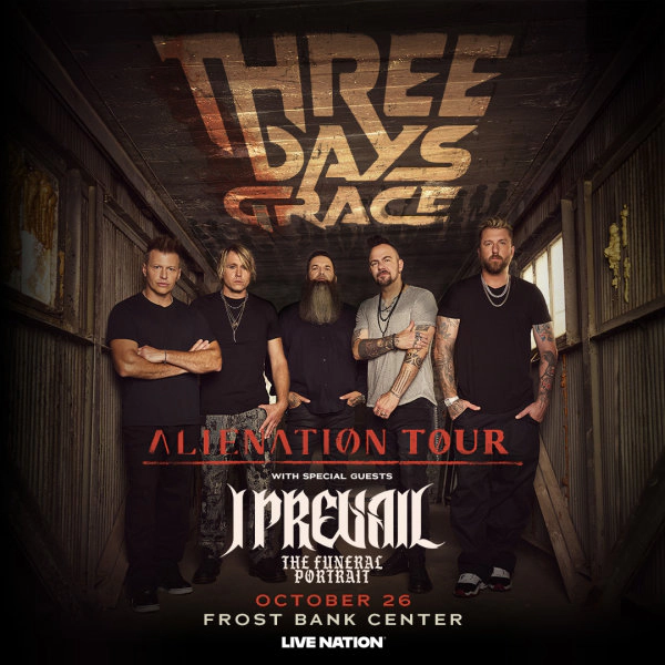 Three Days Grace with I Prevail and The Funeral Portrait