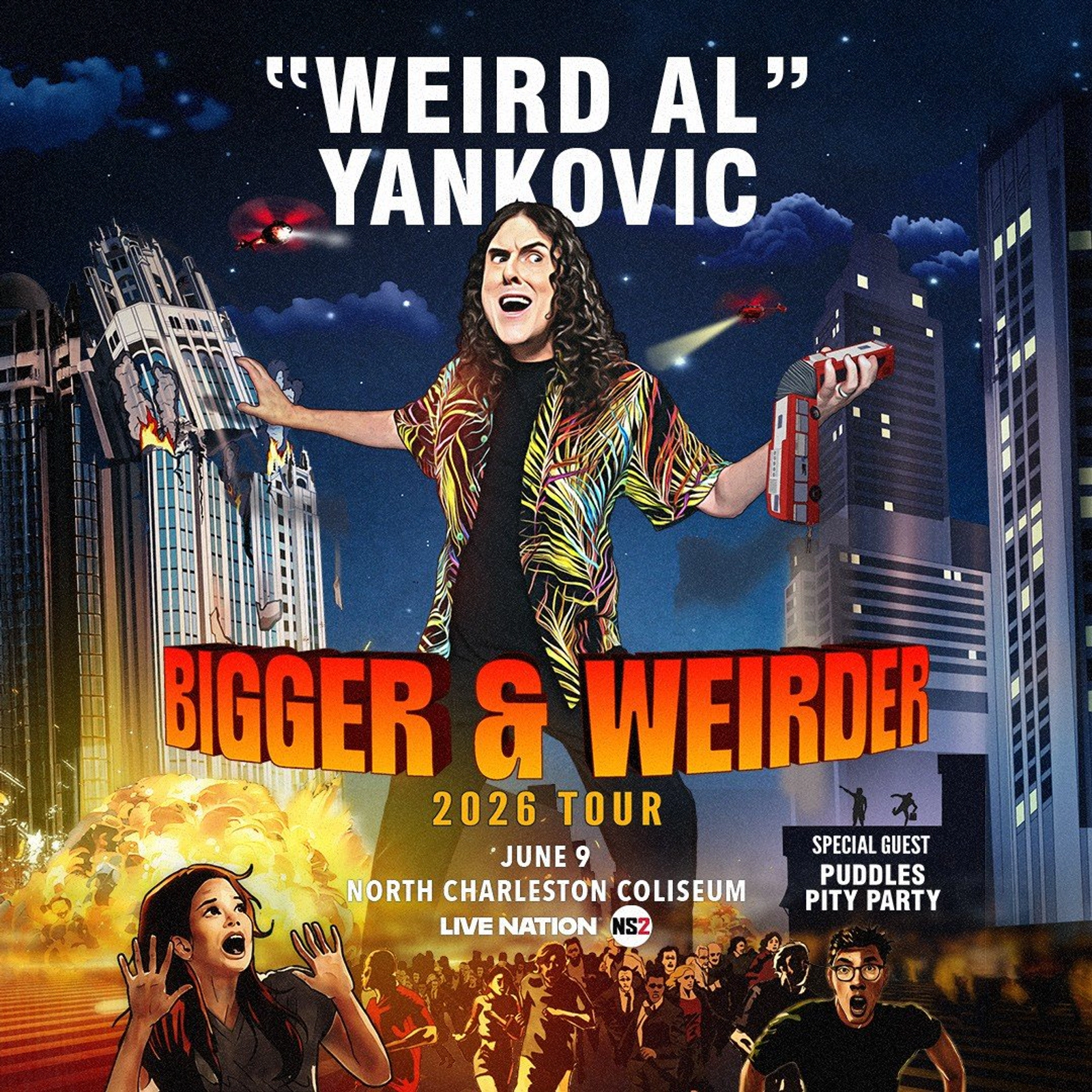 Weird Al Yankovic - Bigger and Weirder 2026 Tour at the North Charleston Coliseum 6/9/26