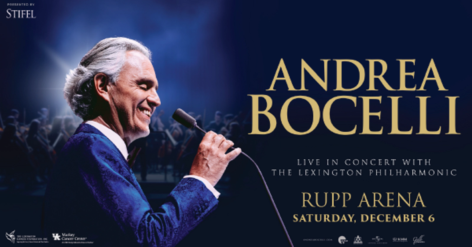 Andrea Bocelli In Concert at Rupp Arena December 6