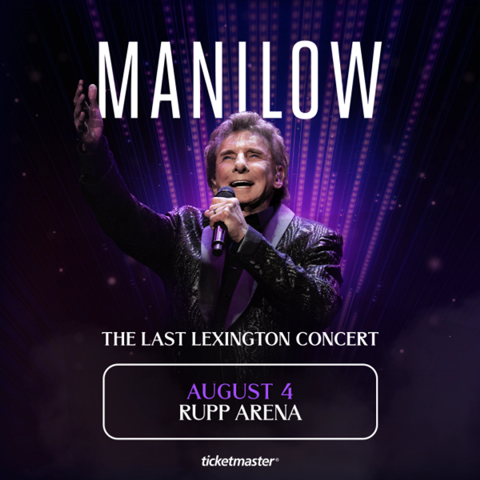 Barry Manilow at Rupp Arena on August 4, 2026