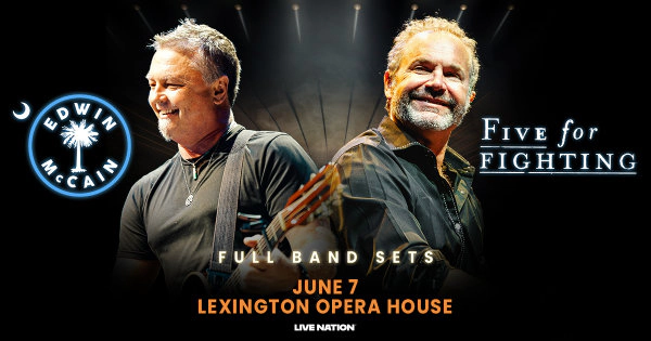 Edwin McCain & Five For Fighting at The Lexington Opera House 6/7/26