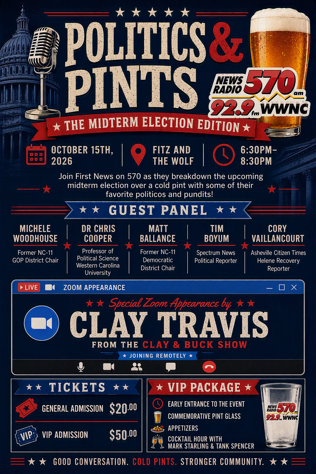 Win VIP Tickets to Politics & Pints