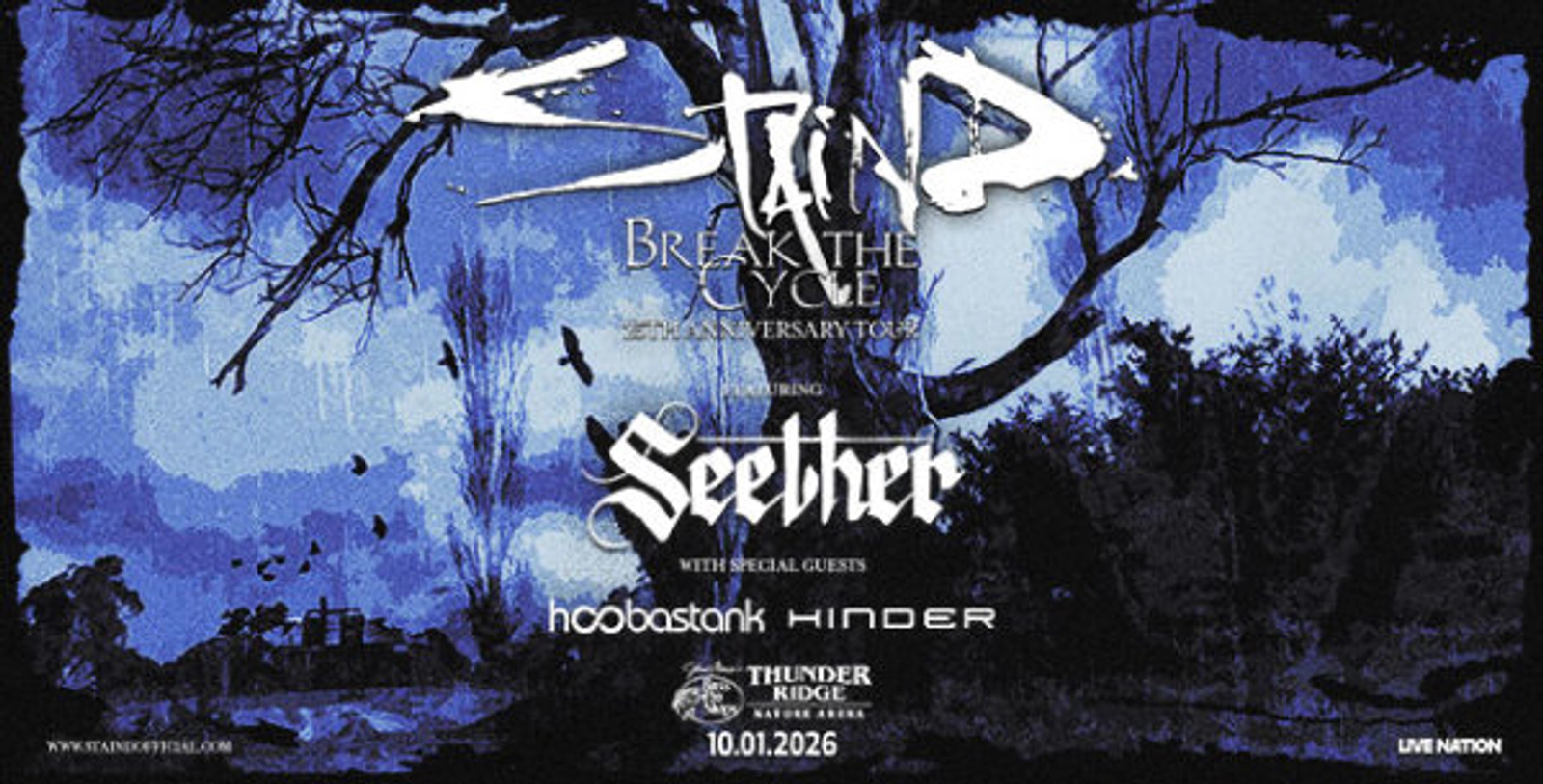 Enter For A Chance To Win A Pair Of Tickets To See Staind