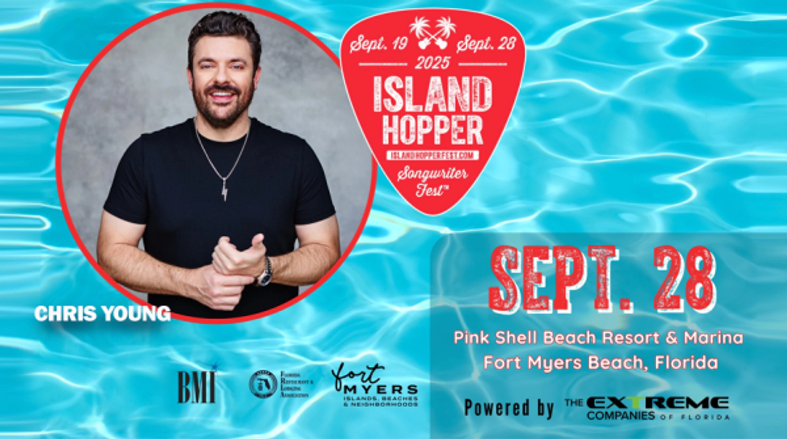 Win Tickets to see Chris Young at Island Hopper Songwriter Festival Pool Party!