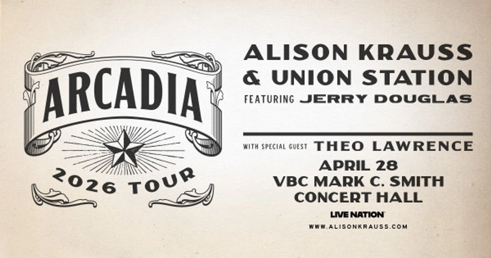Win tickets to see Alison Krauss and Union Station at The VBC!