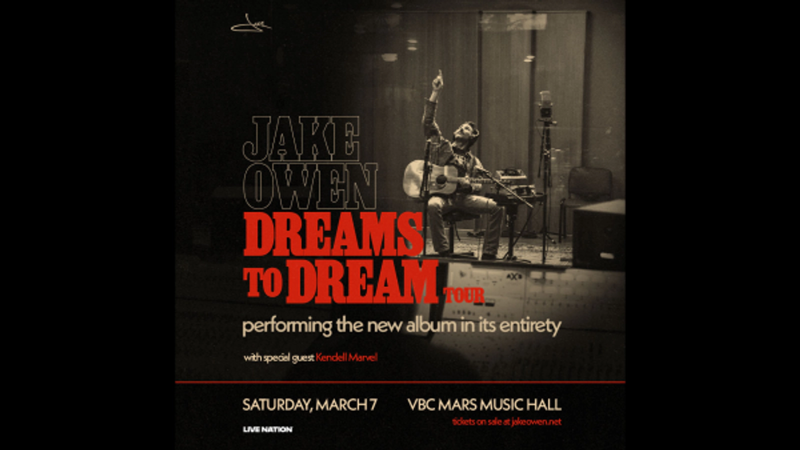 Win tickets to see Jake Owen at Mars Music Hall!
