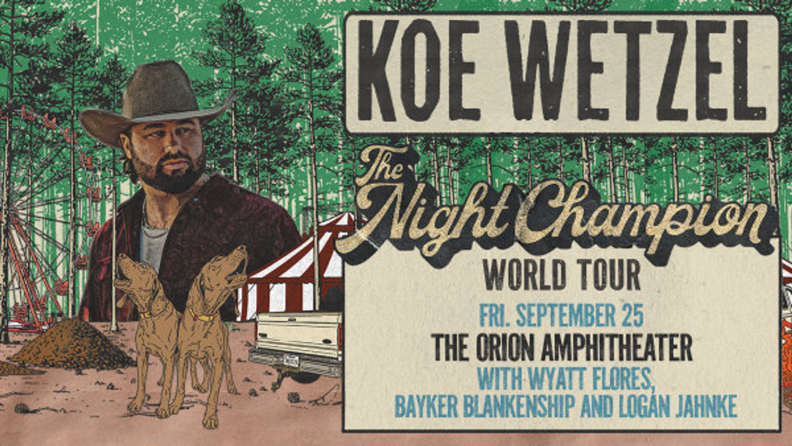 Win tickets to see Koe Wetzel at Orion Amphitheater!