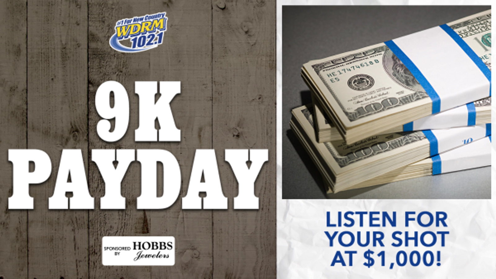 9K Payday brought to you by Hobbs Jewelers