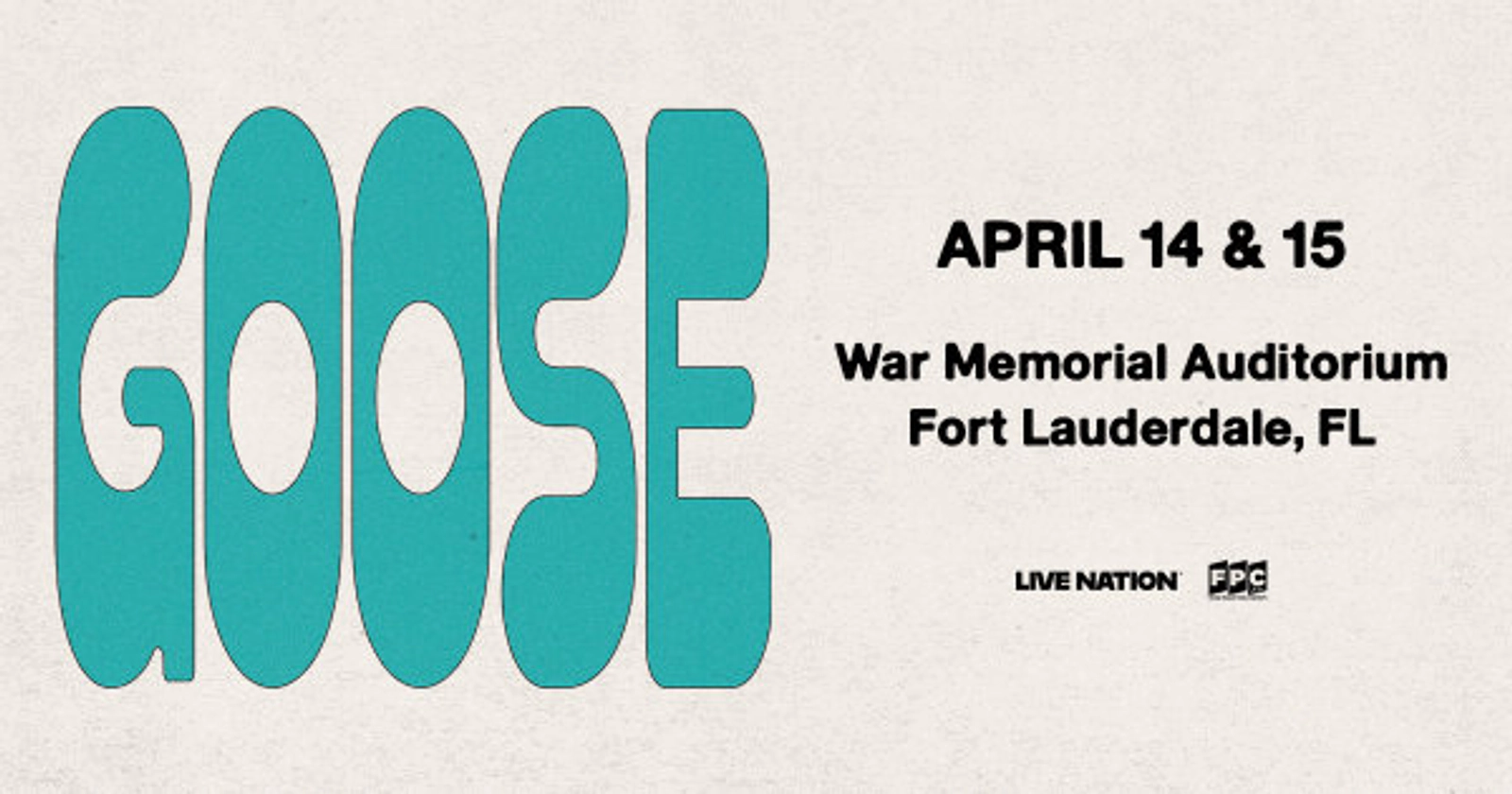 Enter to Win Tickets to Goose at War Memorial Auditorium!