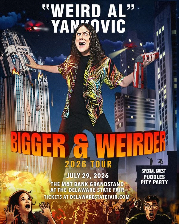 Win Tickets to See “WEIRD AL” YANKOVIC THE BIGGER & WEIRDER 2026 TOUR at the Delaware State Fair