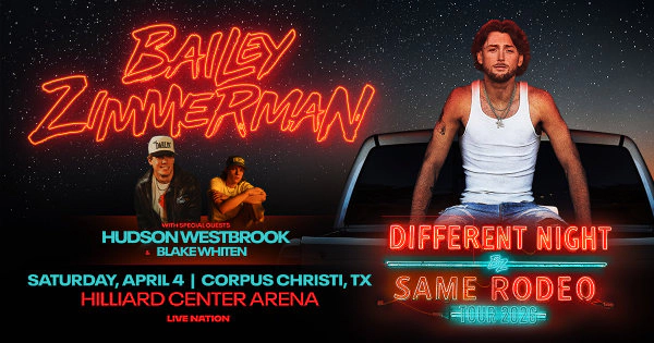 Bailey Zimmerman: Different Night Same Rodeo in Corpus Christi