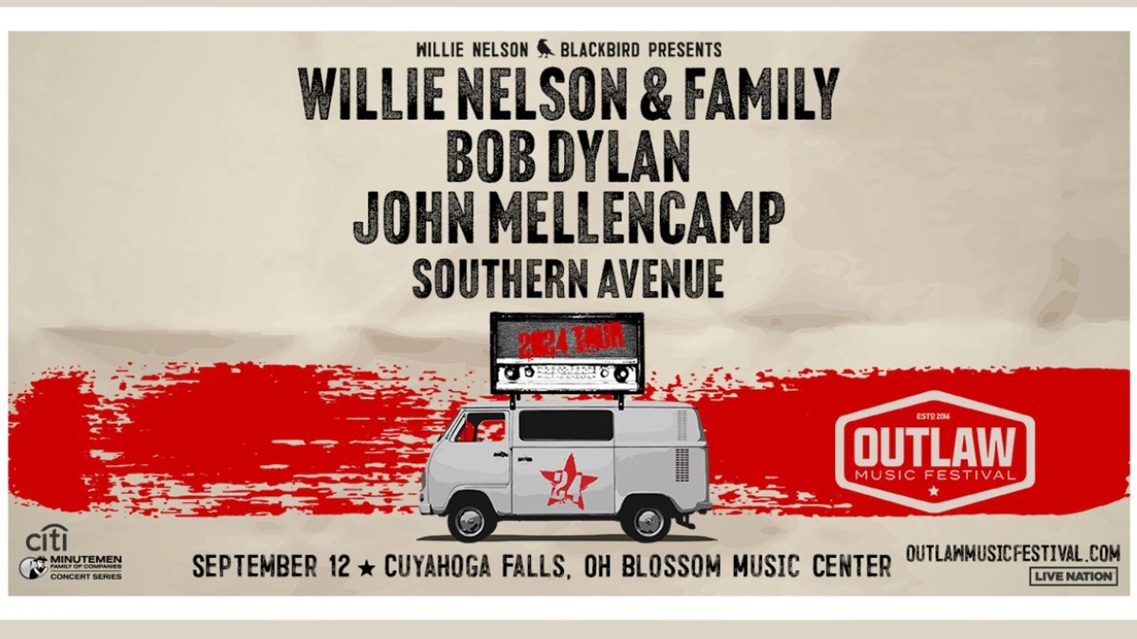 Win tickets to The 2024 Outlaw Music Festival Tour at Blossom Music Center Majic 105.7 Majic