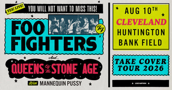 Win tickets to see The Foo Fighters with Queens of the Stone Age at Huntington Bank Field
