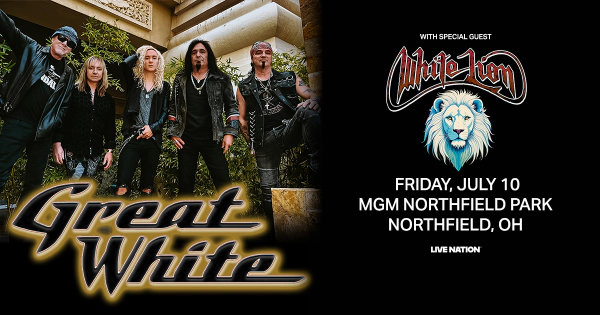 Win tickets to see Great White at MGM Northfield Park