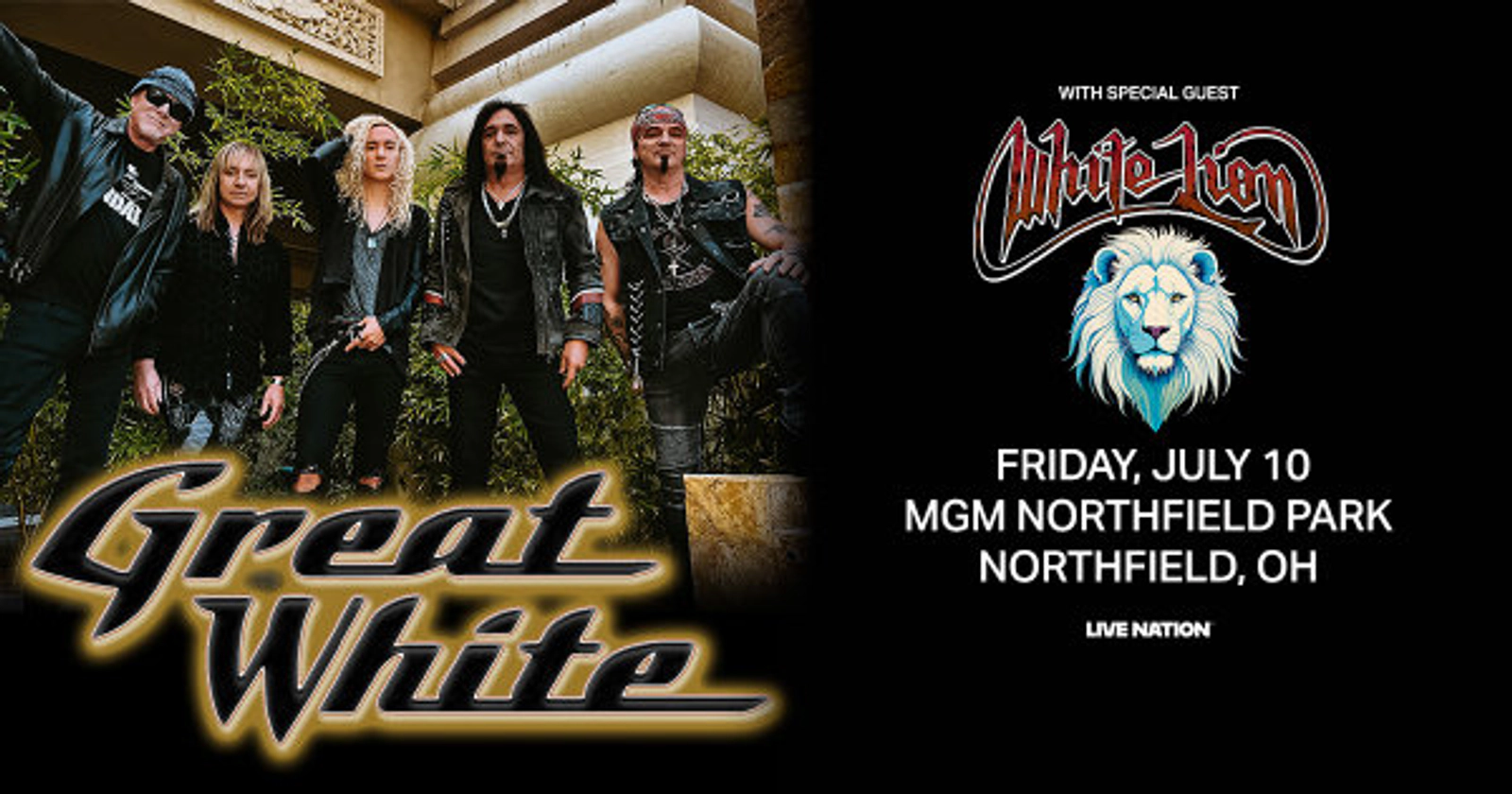 Win tickets to see Great White at MGM Northfield Park