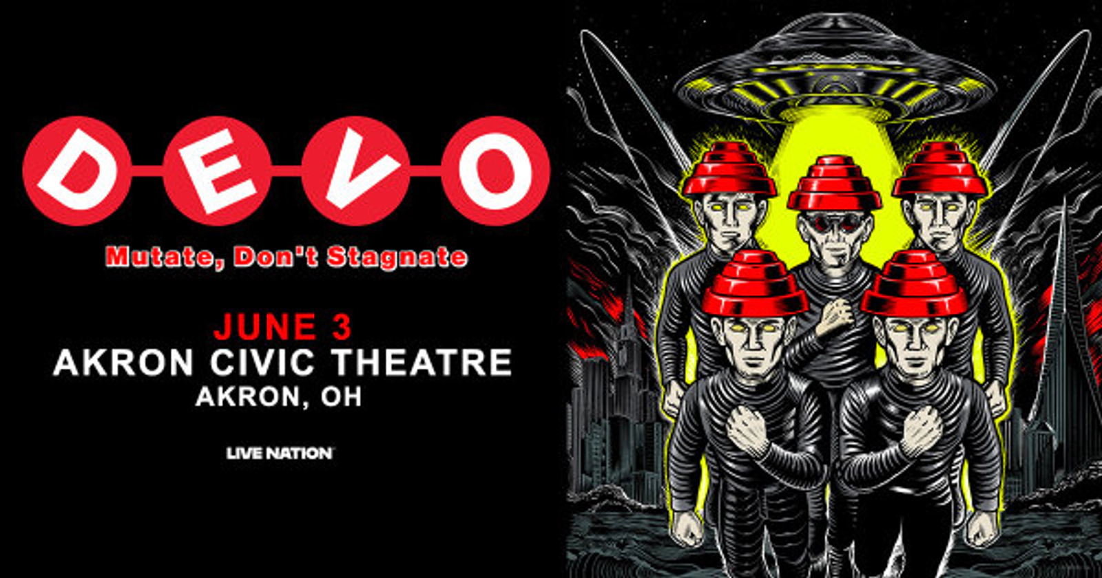 Win tickets to see DEVO at Akron Civic Theatre