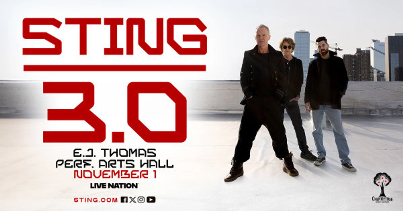 Win tickets to see STING at E.J. Thomas Performing Arts Hall