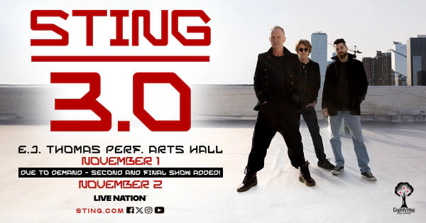 Win tickets to see STING at E.J. Thomas Performing Arts Hall