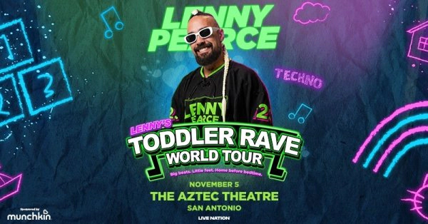 WIN A PAIR OF TICKETS TO LENNY PEARCE'S TODDLER RAVE
