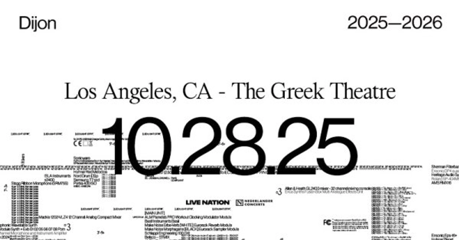 Win Tickets to see Dijon at the Greek Theatre on October 28th