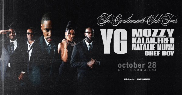 Win Tickets to see YG The Gentlemen's Club Tour Wednesday October 28th