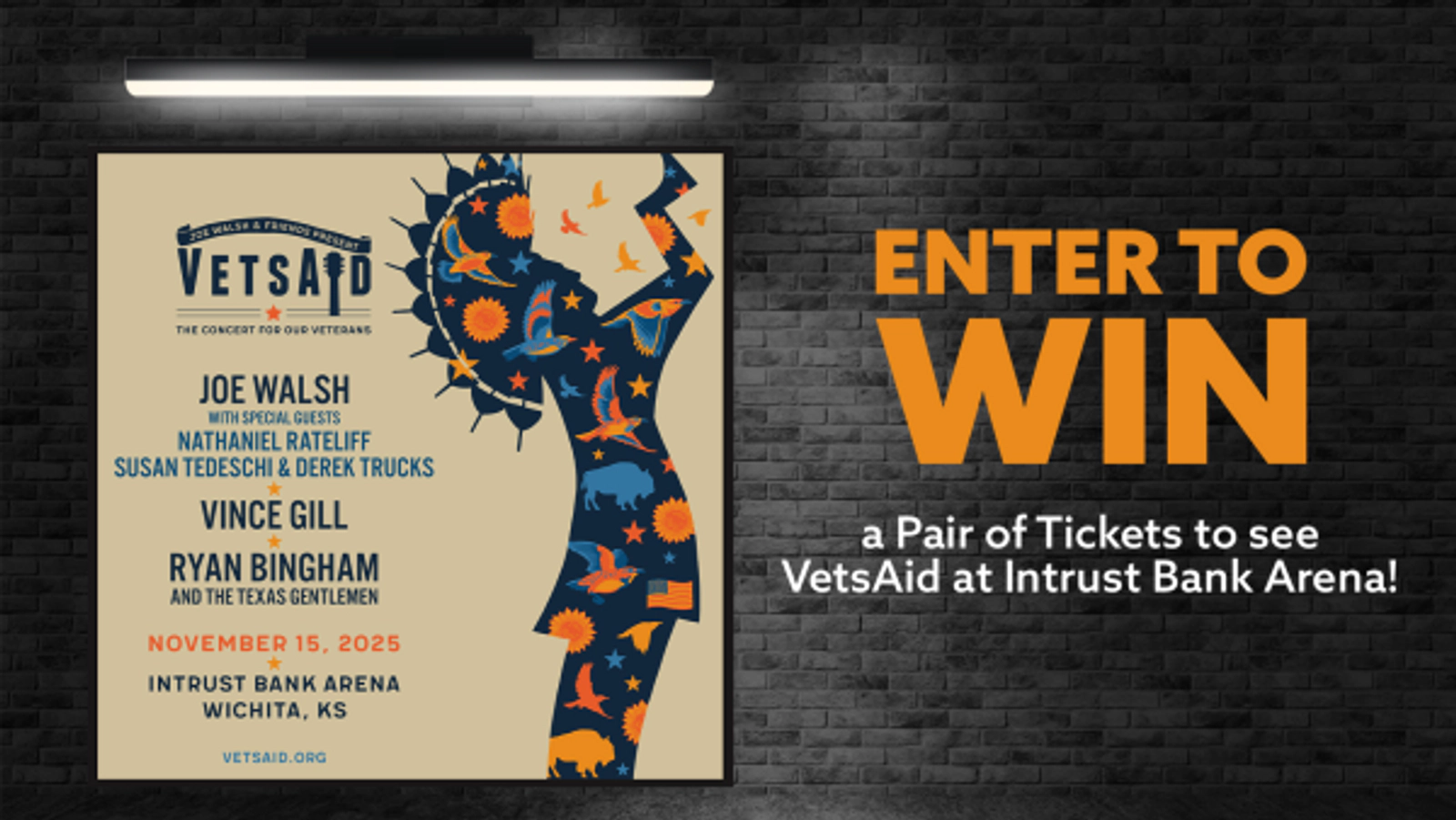Win a Pair of Tickets to see VetsAid at Intrust Bank Arena!