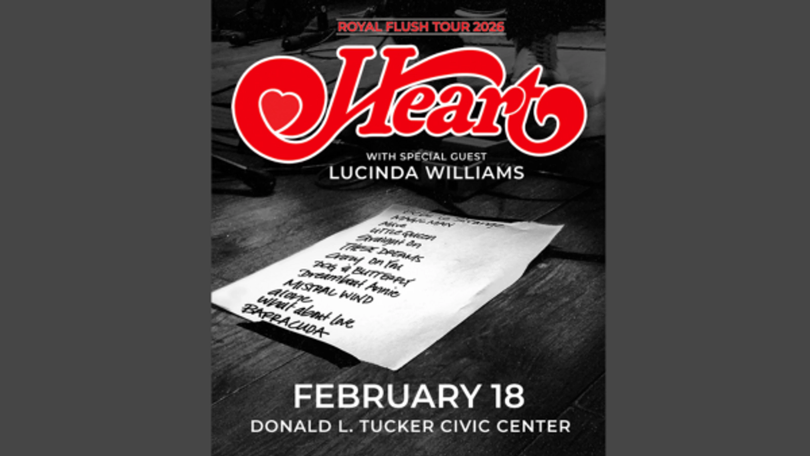 Win Tickets to see Heart at The Donald L. Tucker Civic Center