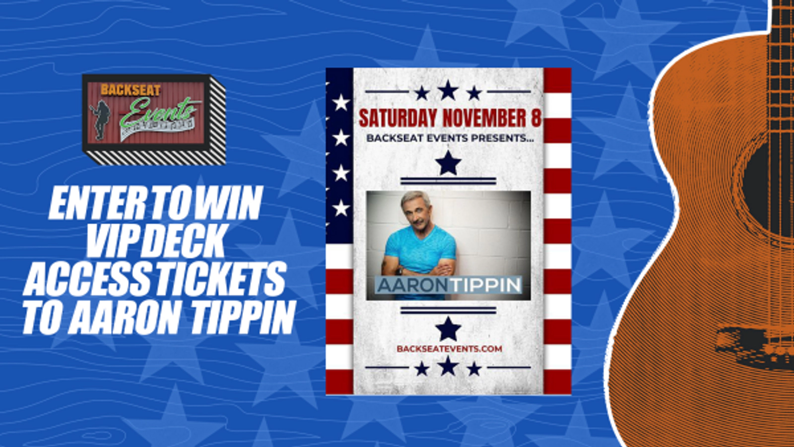 Hey Shenandoah Country, Mark your calendars! November 8th, Aaron Tippin will be  in Winchester