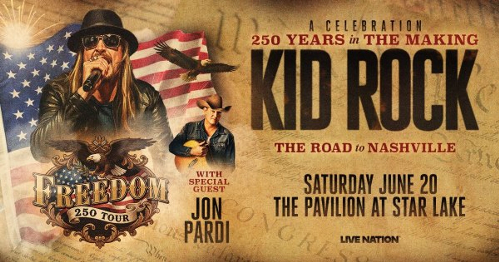 Kid Rock at The Pavilion at Star Lake 06.20.26