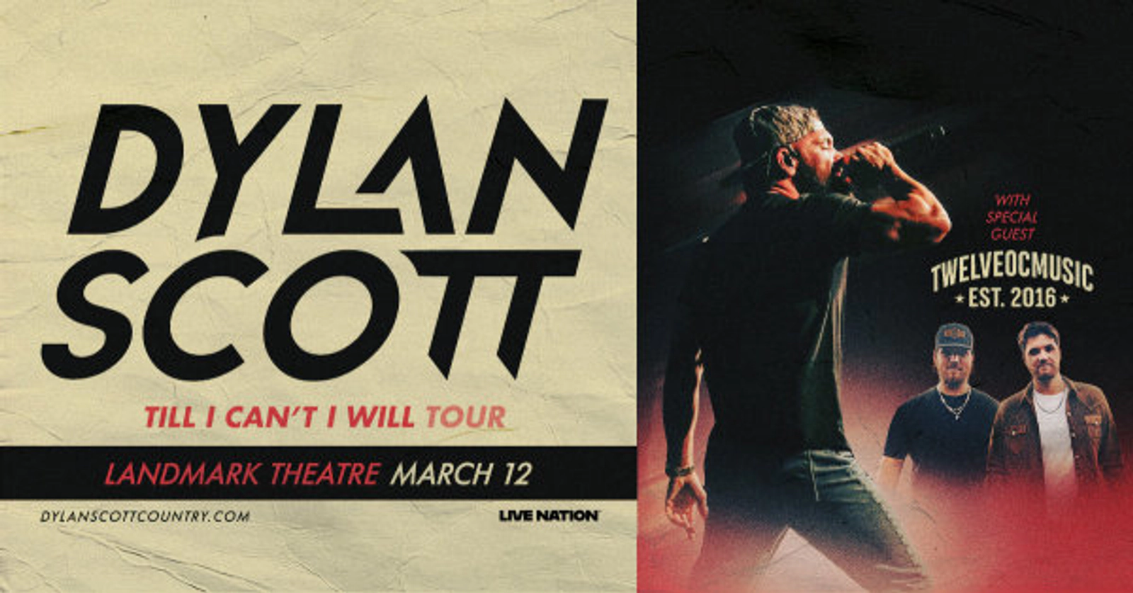 Win Tickets to see Dylan Scott at Landmark Theatre!