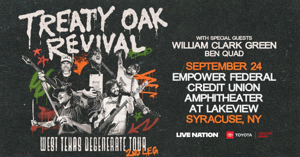 Win Tickets to see Treaty Oak Revival Empower Federal Credit Union Amphitheater at Lakeview!