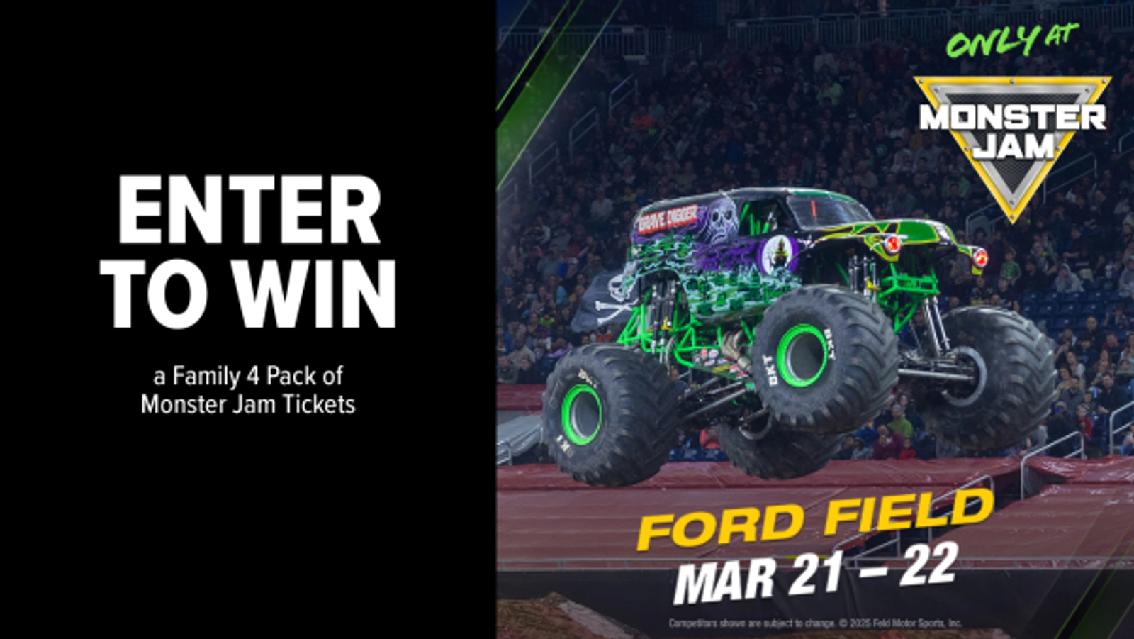 Win a Family 4 Pack of Monster Jam Tickets
