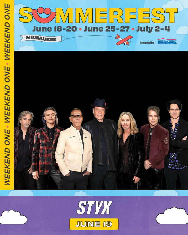 You could win a pair of tickets to see Styx at Summerfest on June 19th!