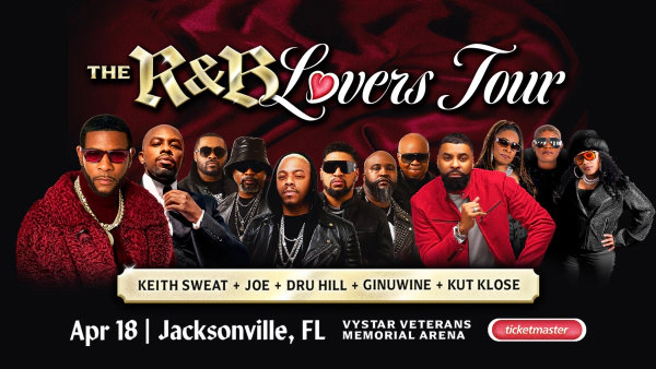 Win Tickets To The The R&B Lovers Tour With Keith Sweat, Joe, Dru Hill and Ginuwine At Vystar Arena